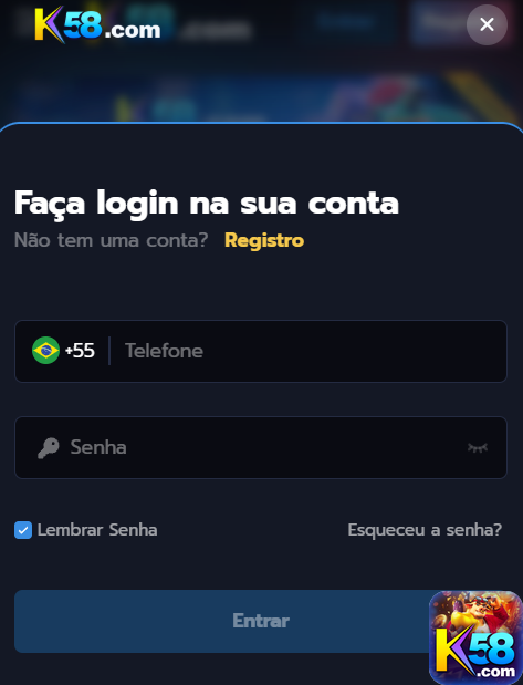 k58.com jogue em profissional jogo